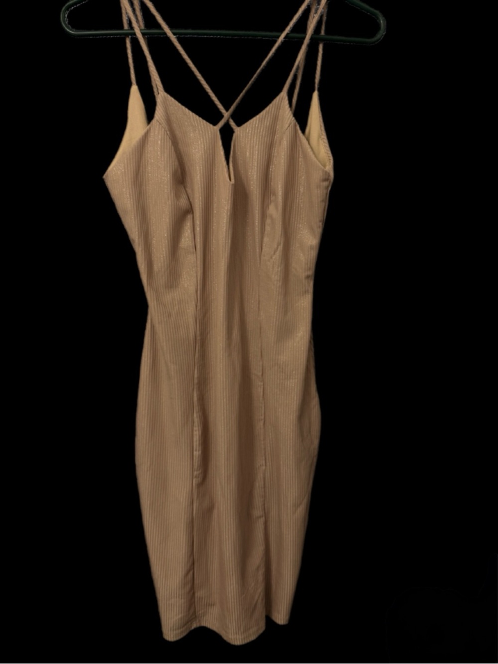 Charlotte Russe Beige Strappy Midi Slip Dress